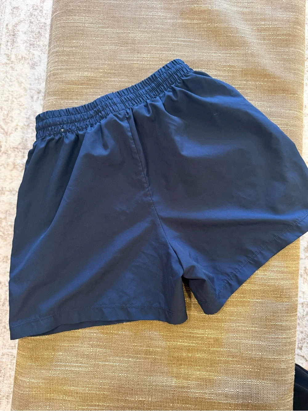 Nike youth  Navy Blue Athletic Shorts with White Swoosh